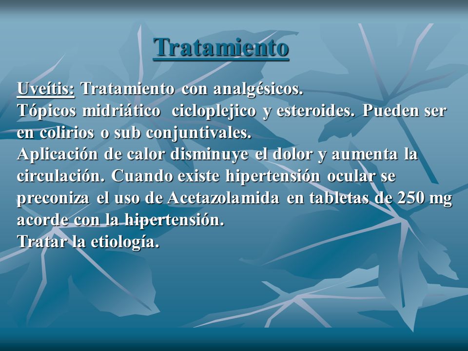 Esteroides para la hipertensión ocular
